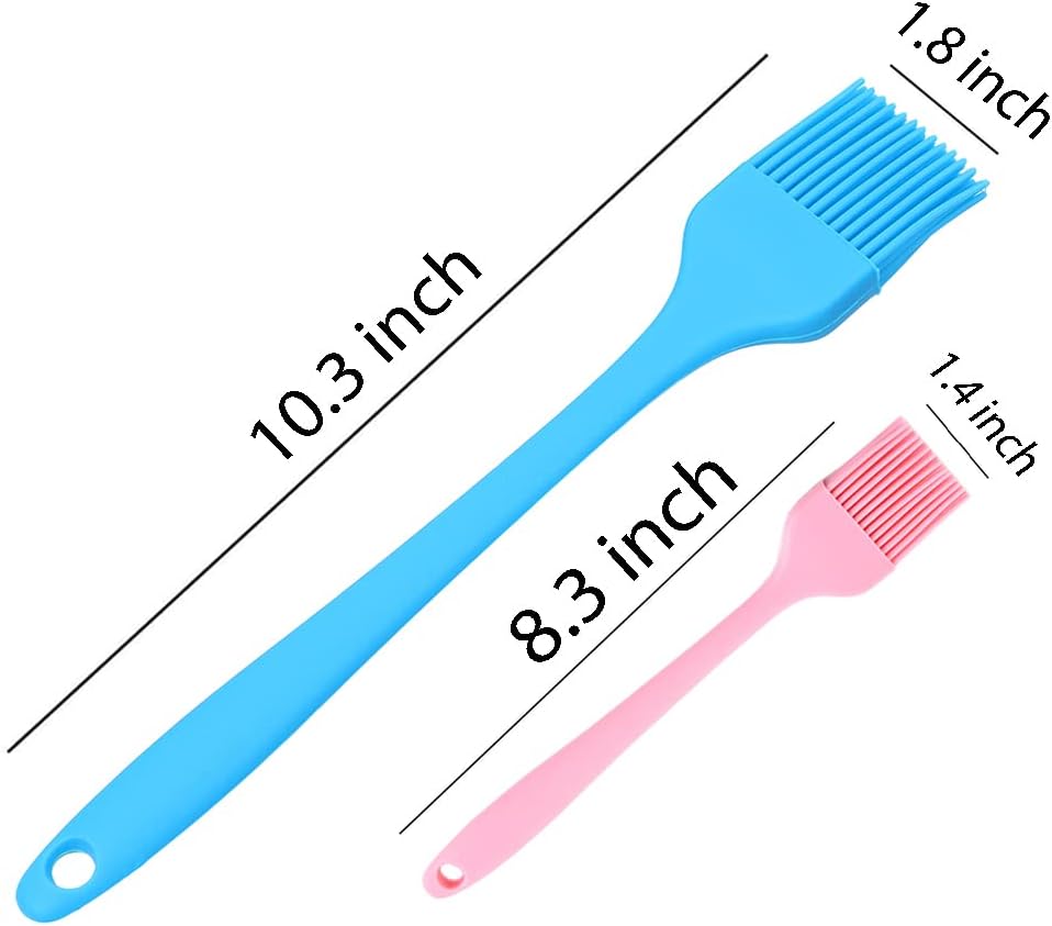 Pastry-Brush Basting-Brush for Cooking-Brush Silicone-Brush-Cooking Silicone-Basting-Brushs - Food-Brushs Large & Small (Set of2)