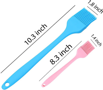 Pastry-Brush Basting-Brush for Cooking-Brush Silicone-Brush-Cooking Silicone-Basting-Brushs - Food-Brushs Large & Small (Set of2)