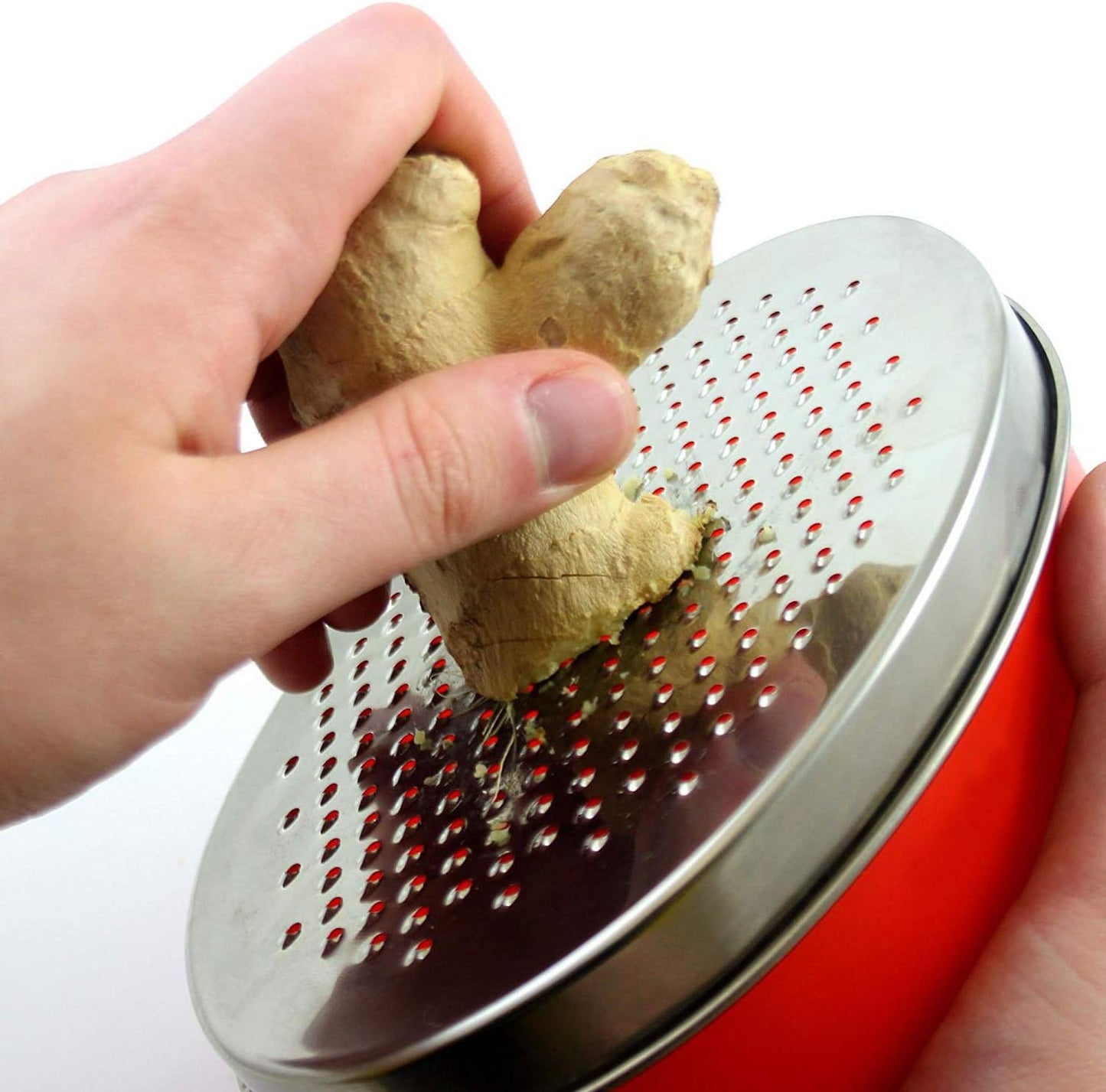 Cheese Grater Citrus Lemon Zester with Food Storage Container & Lid - Perfect For Hard Parmesan Or Soft Cheddar Cheeses, Ginger, Vegetables, Butter, Chocolate & Nutmeg (Black)