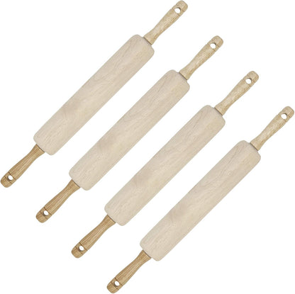 Classic Wooden Rolling Pin with Easy Roll Bearings