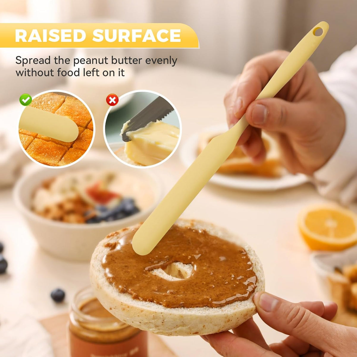 3 Pcs Silicone Jar Spatula Set, Sourdough Spurtle, Jar Scraper, Long Handle Thin Spatulas, Perfect for Jars, Bottles, Containers, Mixing, Scraping, Spreading Jam, Cake Icing and Sourdough Tools. (3)