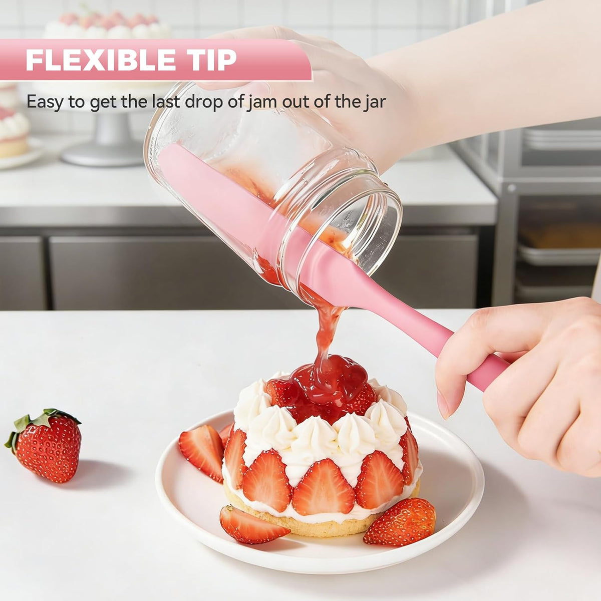 3 Pcs Silicone Jar Spatula Set, Sourdough Spurtle, Jar Scraper, Long Handle Thin Spatulas, Perfect for Jars, Bottles, Containers, Mixing, Scraping, Spreading Jam, Cake Icing and Sourdough Tools. (3)