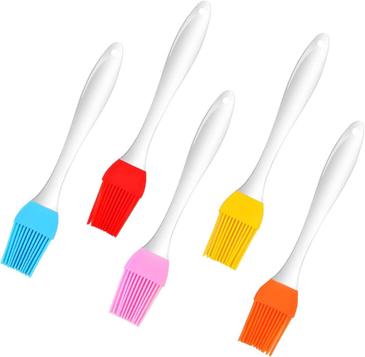 5 PCS Silicone Basting Pastry & BBQ Brush, High temperature resistant baking brush, Perfect for Oil Butter Spread Marinades for Grilling/BBQ Enthusiasts