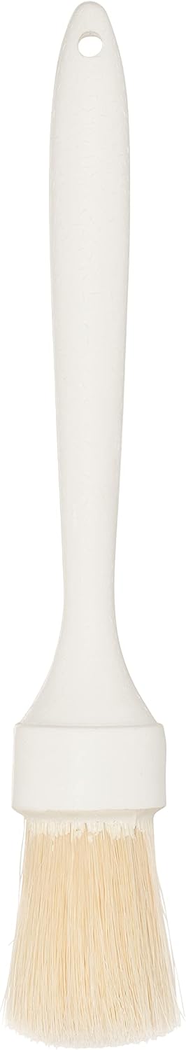 Pastry Brush, 4-Inch Wide Head with Natural White Boar Bristles & Molded Plastic Handle