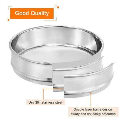 40 Mesh Lab Sieve, 8" Diameter Test Sieve 304 Stainless Steel Wire Cloth (0.45mm) for Industrial Laboratory - Colors A