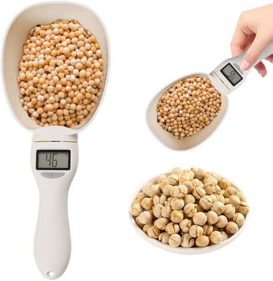Electronic Measuring Spoon with Conversion,Digital Spoons Scale,Food Measuring Scoop,Multi-functional Spoon with Adjustable Scale 800g/0.1g,Measuring Scoop for Kitchen and Dog Cat Food (Spoon/1pcs)