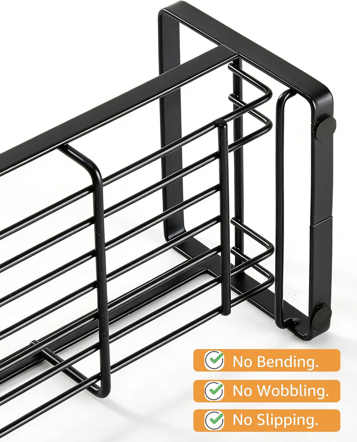 Kitchen Sink Sponge Holder, 304 Stainless Steel Kitchen Soap Dispenser Caddy Organizer, Countertop Soap Dish Rack Drainer with Removable Drain Tray, not Including Dispenser and Brush