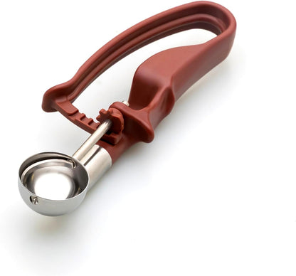 Size 70 BURGUNDY (0.46 oz.) VODOMAX Commercial Food Disher, IceCream Scooper, Stainless 18-10, Baking Scoop, Portion Control Scoop, Melon Scooper, Ice Cream Topping Baller, Non Zeroll