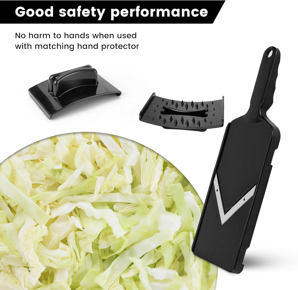 Cabbage Slicer Smart Ultra-Thin Julienne - 0.04 inch Professional Thin Sauerkraut Coleslaw Cutter Multifunctional Handheld Potato Cucumber Slicer Food Fruit Slicing Shredder