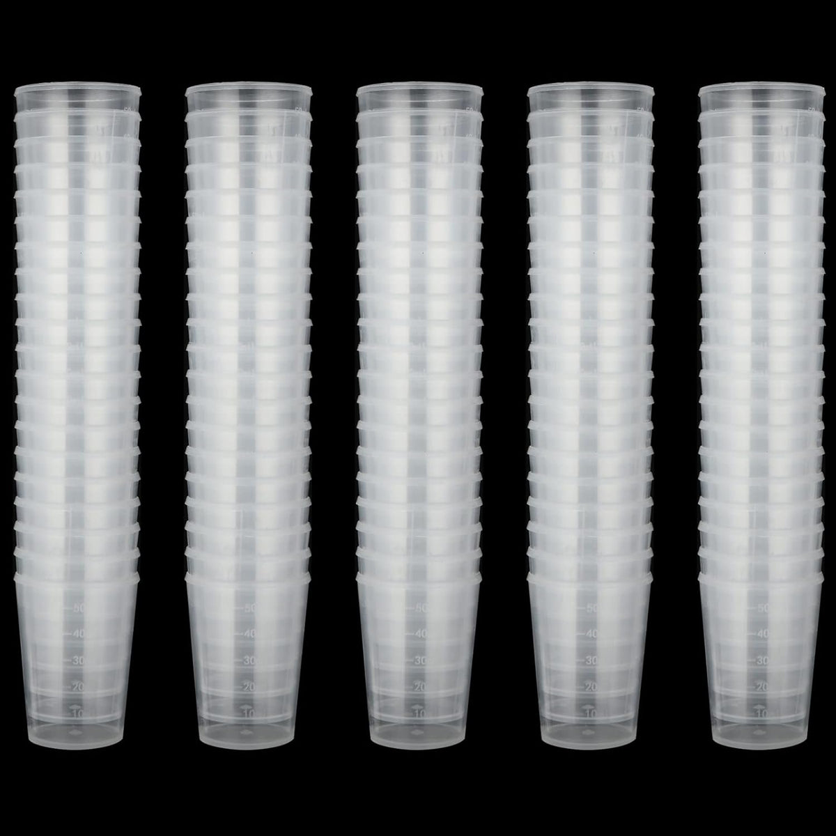100 Pcs 100mL Plastic Graduated Beakers for Epoxy Resin