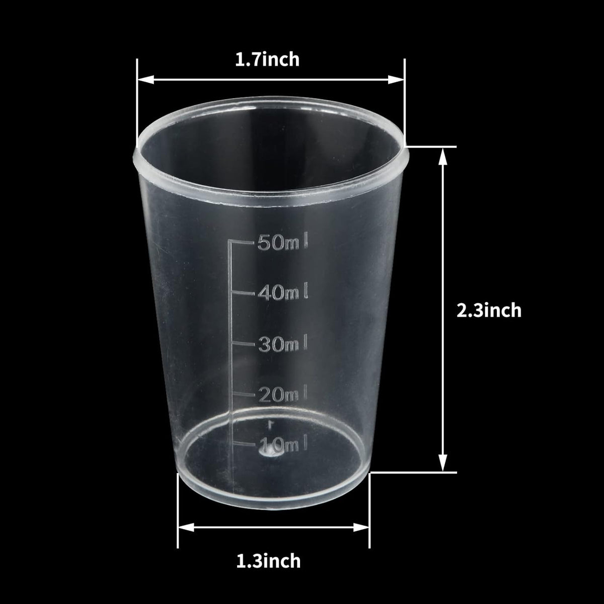 100 Pcs 100mL Plastic Graduated Beakers for Epoxy Resin