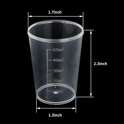 100 Pcs 100mL Plastic Graduated Beakers for Epoxy Resin