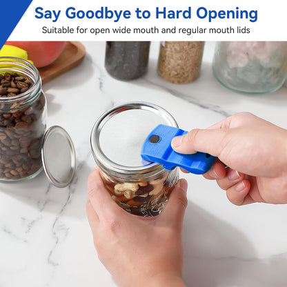 2 Pack Canning Jar Opener with Magnets, Mason Jar Opener For Canning Lids, Regular and Wide Mouth Lids, Powerful Magnet for Easy Refrigerator Storage, Releases Vacuum Seal– Patent Pending(Red)