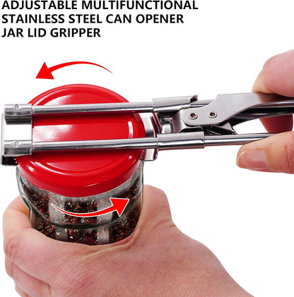 Jar & Bottle Opener, Adjustable Multifunctional Stainless Steel Can Opener Jar Lid Gripper, Manual,Kitchen Accessories