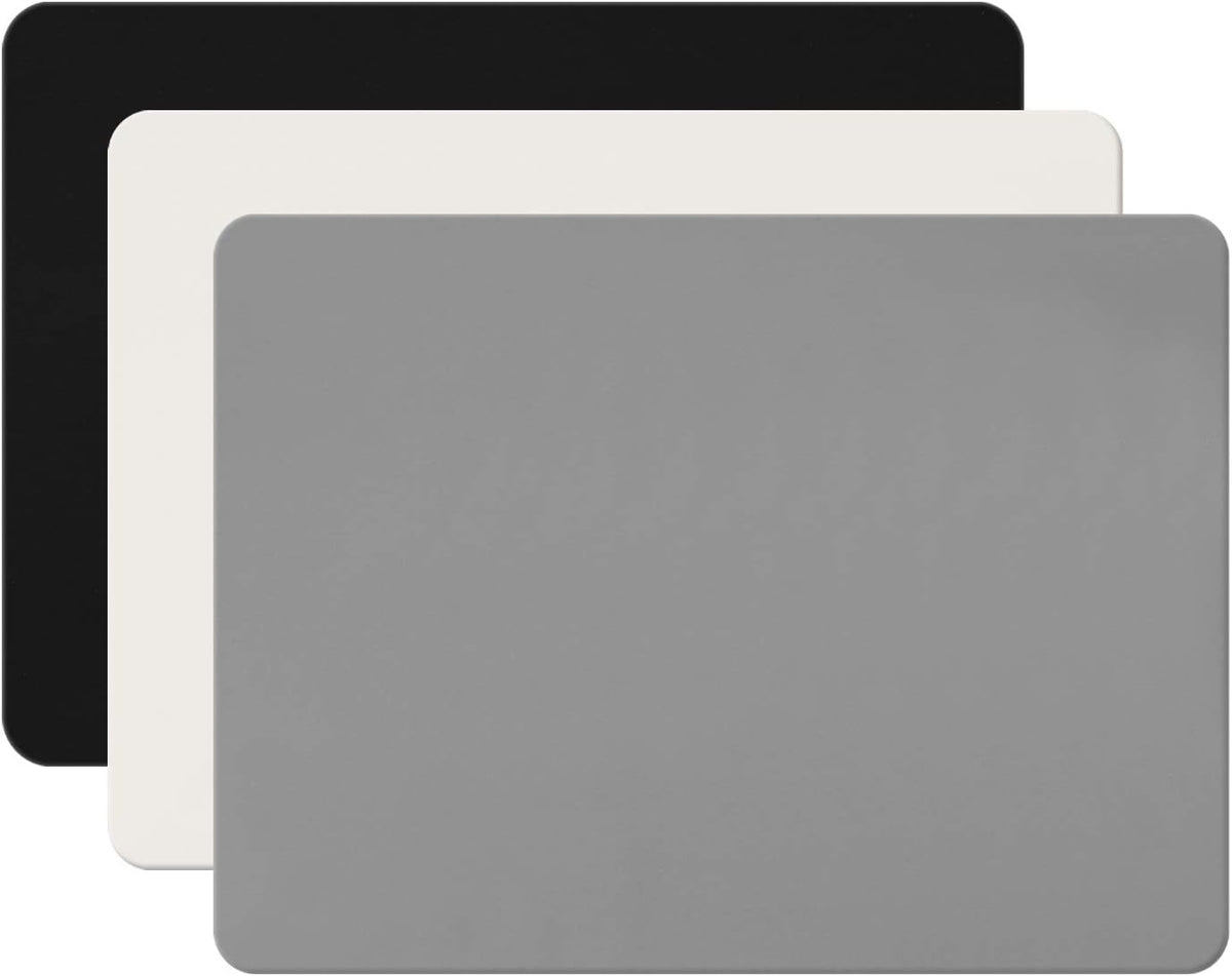3Pack Silicone Sheet for Crafts, Resin Jewelry Casting Molds Mat, Food Grade Silicone Placemat, Multipurpose Table Protector, Nonstick Nonskid Heat-Resistant, Black&Gray&Beige (15.7x11.8inch)