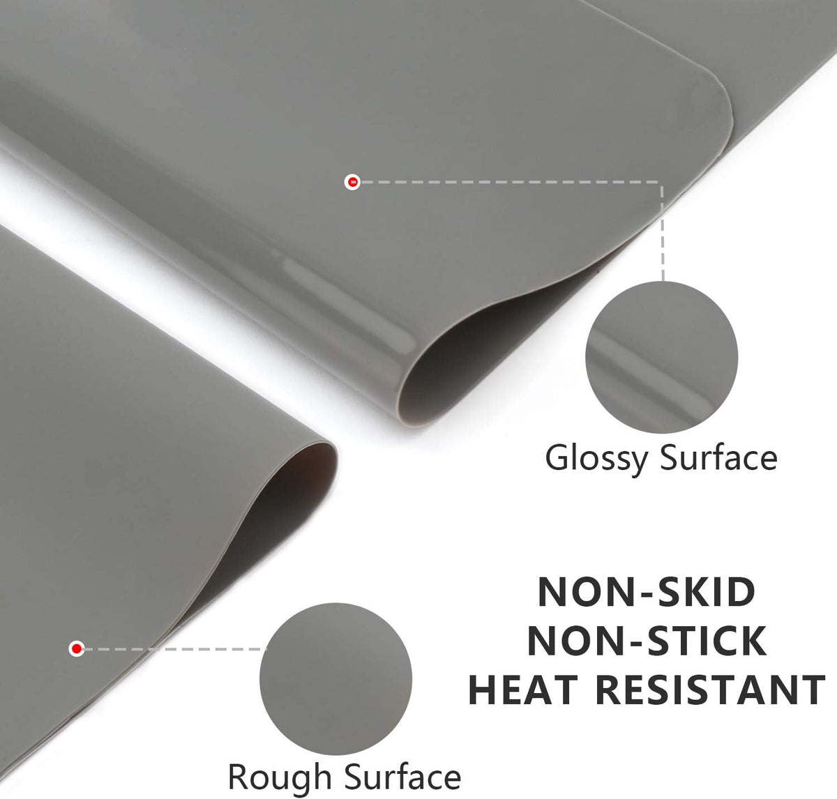 3Pack Silicone Sheet for Crafts, Resin Jewelry Casting Molds Mat, Food Grade Silicone Placemat, Multipurpose Table Protector, Nonstick Nonskid Heat-Resistant, Black&Gray&Beige (15.7x11.8inch)
