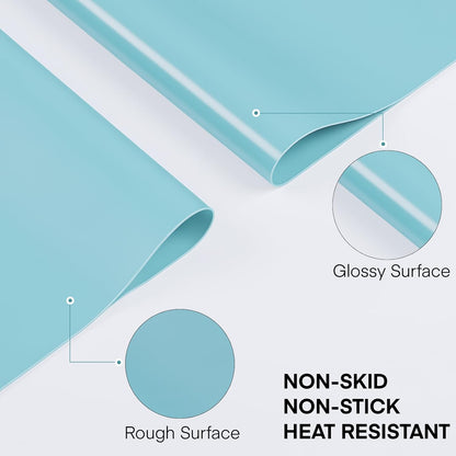 3Pack Silicone Sheet for Crafts, Resin Jewelry Casting Molds Mat, Food Grade Silicone Placemat, Multipurpose Table Protector, Nonstick Nonskid Heat-Resistant, Black&Gray&Beige (15.7x11.8inch)