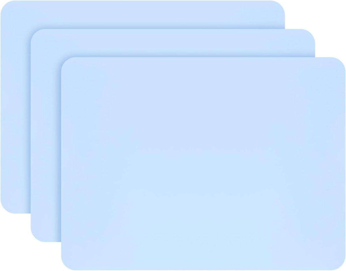 3Pack Silicone Sheet for Crafts, Resin Jewelry Casting Molds Mat, Food Grade Silicone Placemat, Multipurpose Table Protector, Nonstick Nonskid Heat-Resistant, Black&Gray&Beige (15.7x11.8inch)