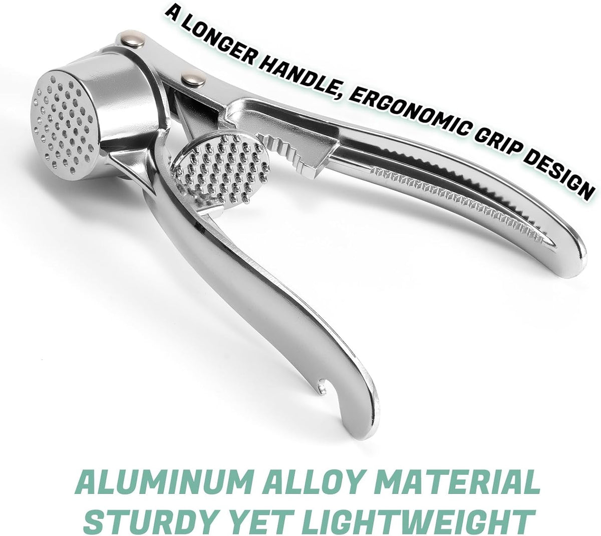 Aluminum Garlic Press with Peeler Dual Use for Garlic Nuts Ginger
