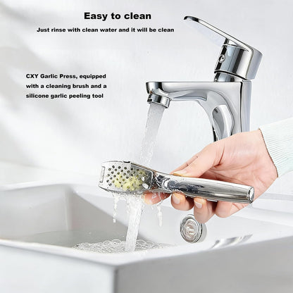 Aluminum Garlic Press with Peeler Dual Use for Garlic Nuts Ginger
