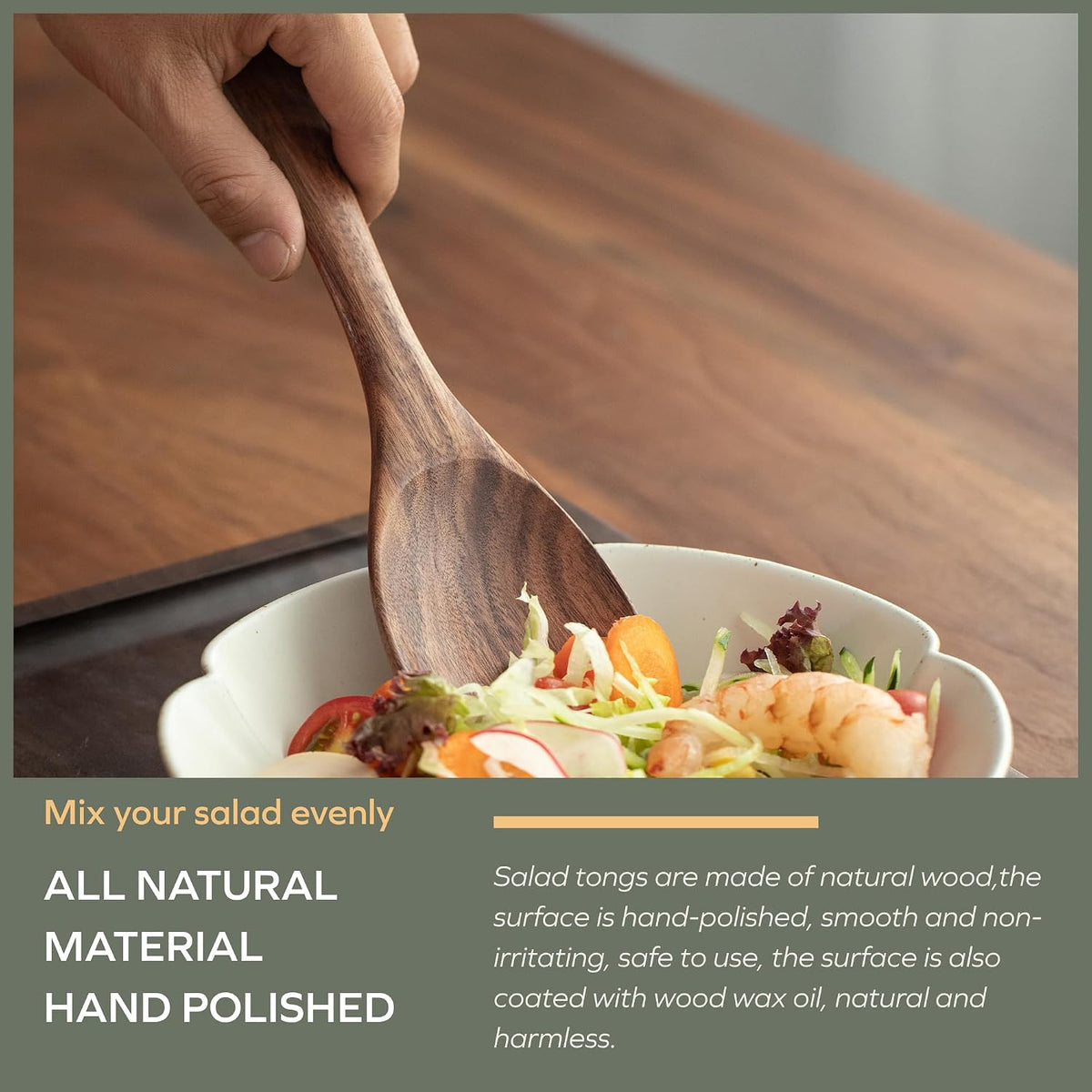Acacia Salad Servers, 10-inch, Set of 2