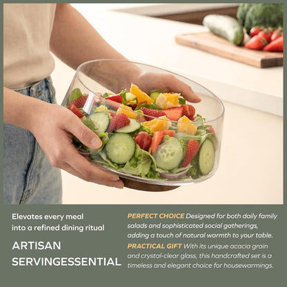 Acacia Salad Servers, 10-inch, Set of 2