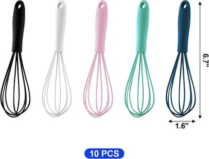 Silicone Whisk 5 Pcs Colorful Kitchen Mini Silicone Whisks