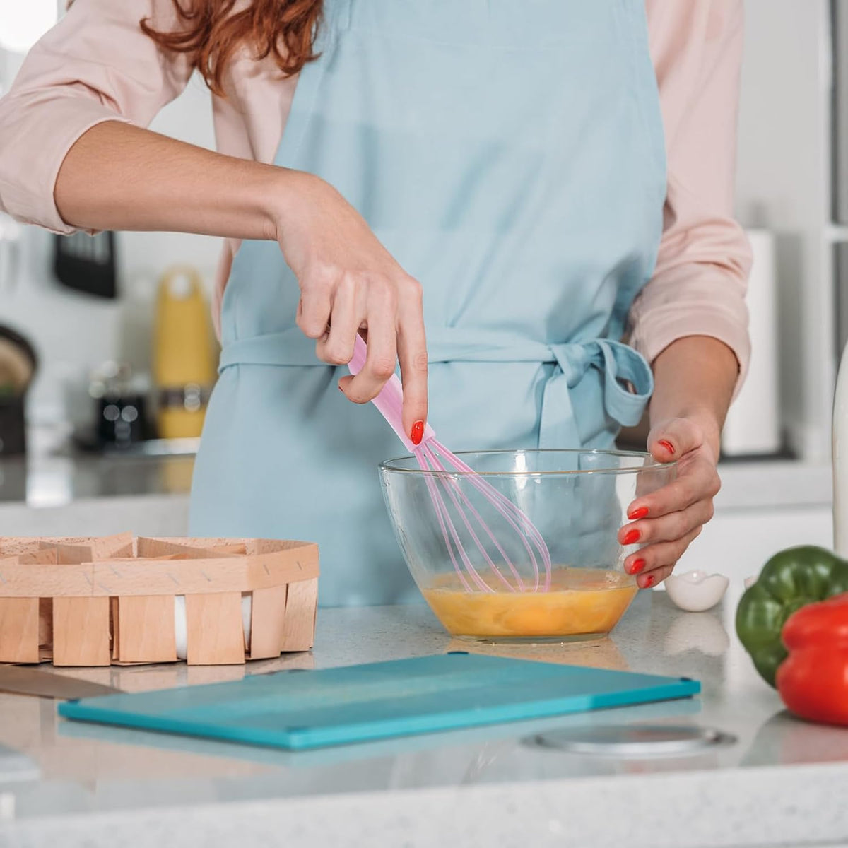 Silicone Whisk 5 Pcs Colorful Kitchen Mini Silicone Whisks