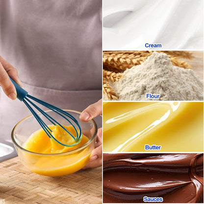 Silicone Whisk 5 Pcs Colorful Kitchen Mini Silicone Whisks