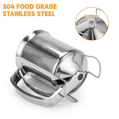 32 oz Stainless Steel Pancake Batter Dispenser with 12PCS Silicone Molds | Easy to Use and Clean, for Making Uniform Pancakes, Cakes, Cupcakes, Muffins, Waffles, Crepes
