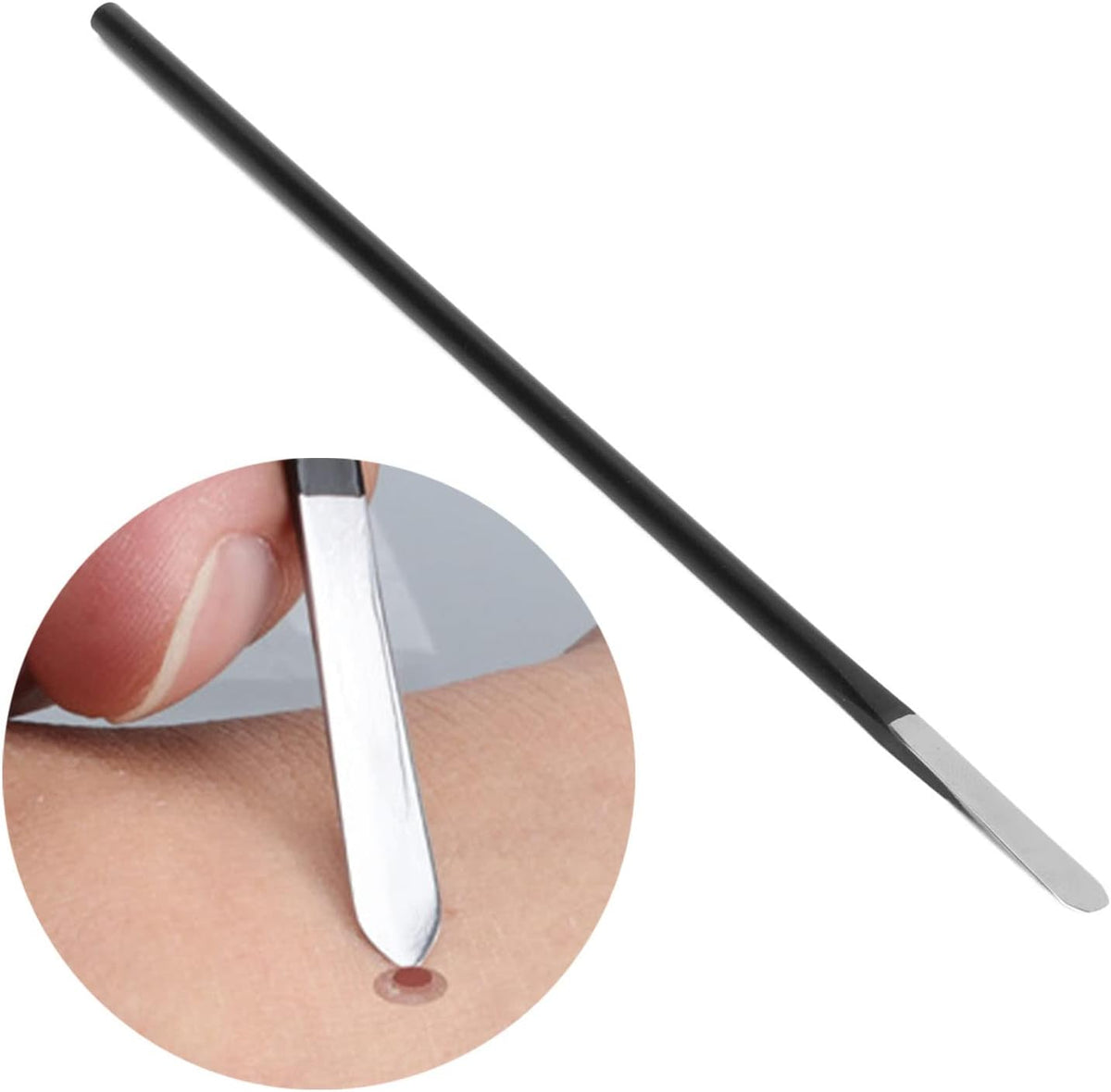 Corn Remover Tool, Pedicure Tools for Feet, Stainless Steel Pedicure Knife for Toes with Non Slip Handle for Peels