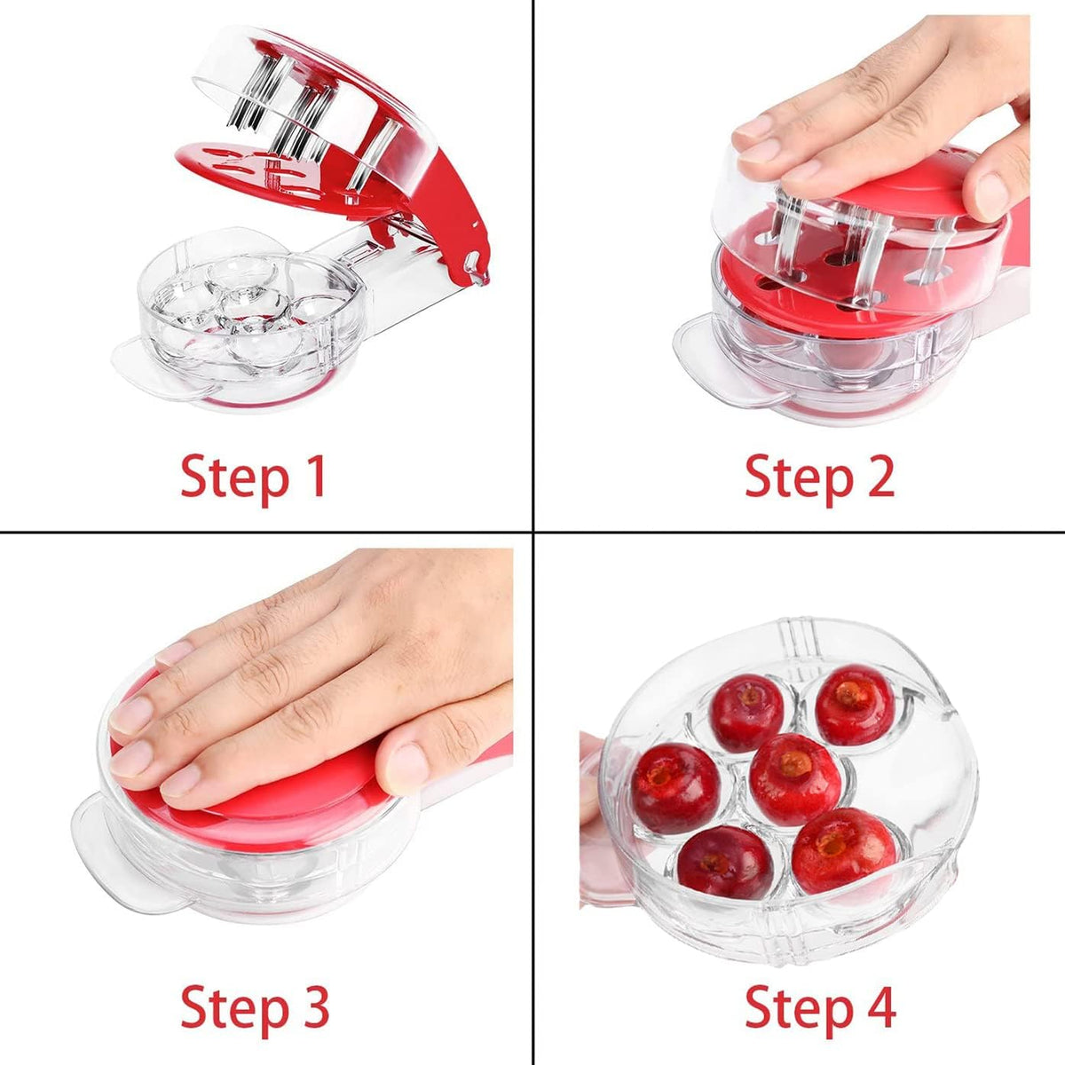 Cherry Pitter Cherry Pitter Tool Remove 6 pits/time-Red