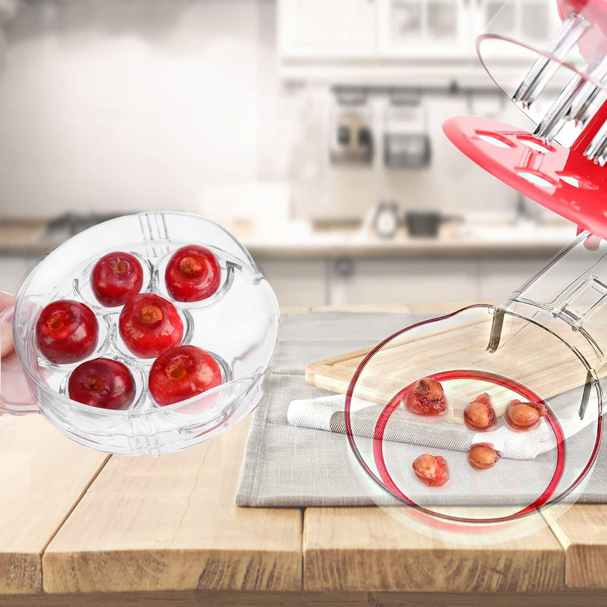 Cherry Pitter Cherry Pitter Tool Remove 6 pits/time-Red