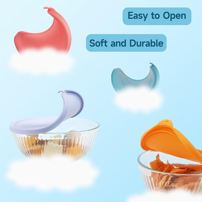 3 Pack Silicone Replacement Lids for Pyrex 7402-S 1.3 Qt, 7403-S 2.3 Qt, 7404-S 4.5 Qt Sculpted Tinted Glass Mixing Bowls (BOWL NOT INCLUDED)