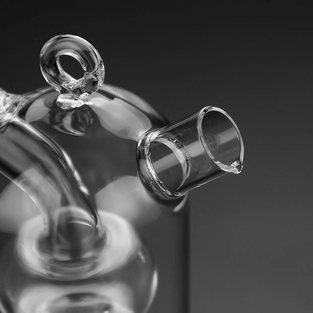 Olive Oil and Vinegar Dispenser Cruet Bottles, 2 in 1 Transparent Dual Glass for Kitchen Cooking Container