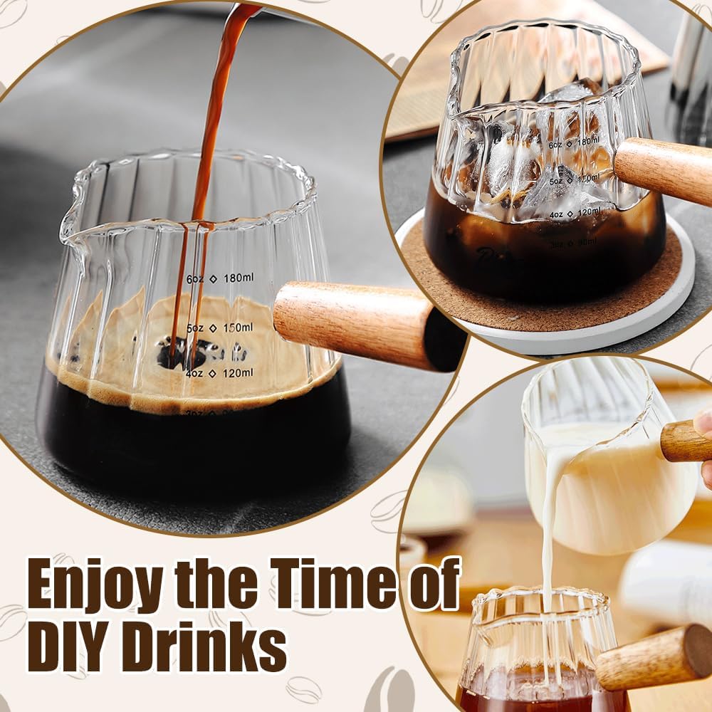 2Pcs Espresso Shot Glass,6oz Espresso Cups
