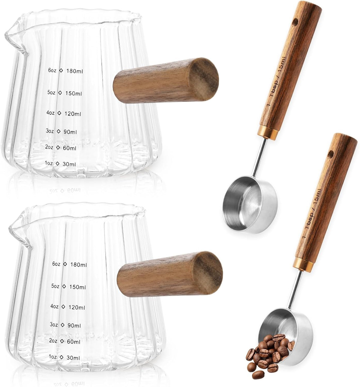 2Pcs Espresso Shot Glass,6oz Espresso Cups
