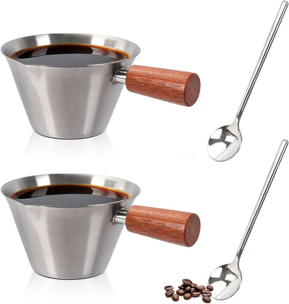 2Pcs Espresso Shot Glass,6oz Espresso Cups