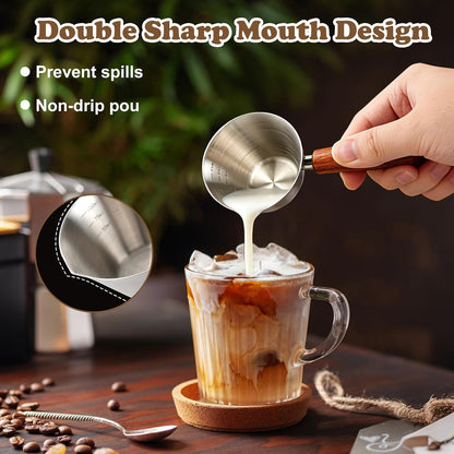 2Pcs Espresso Shot Glass,6oz Espresso Cups