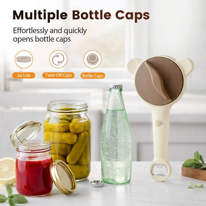 2026 New 4-in-1 Jar Opener - Adjustable Stainless Steel Lid Remover for Seniors & Arthritis Sufferers, Fits Kitchen Jars, Bottles & Cans