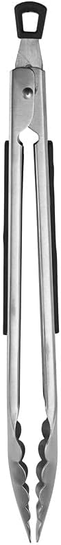 5216358 Professional Stainless Steel and Heat Resistant Nylon Locking Kitchen Tongs with Silicone Tips, 12-Inch