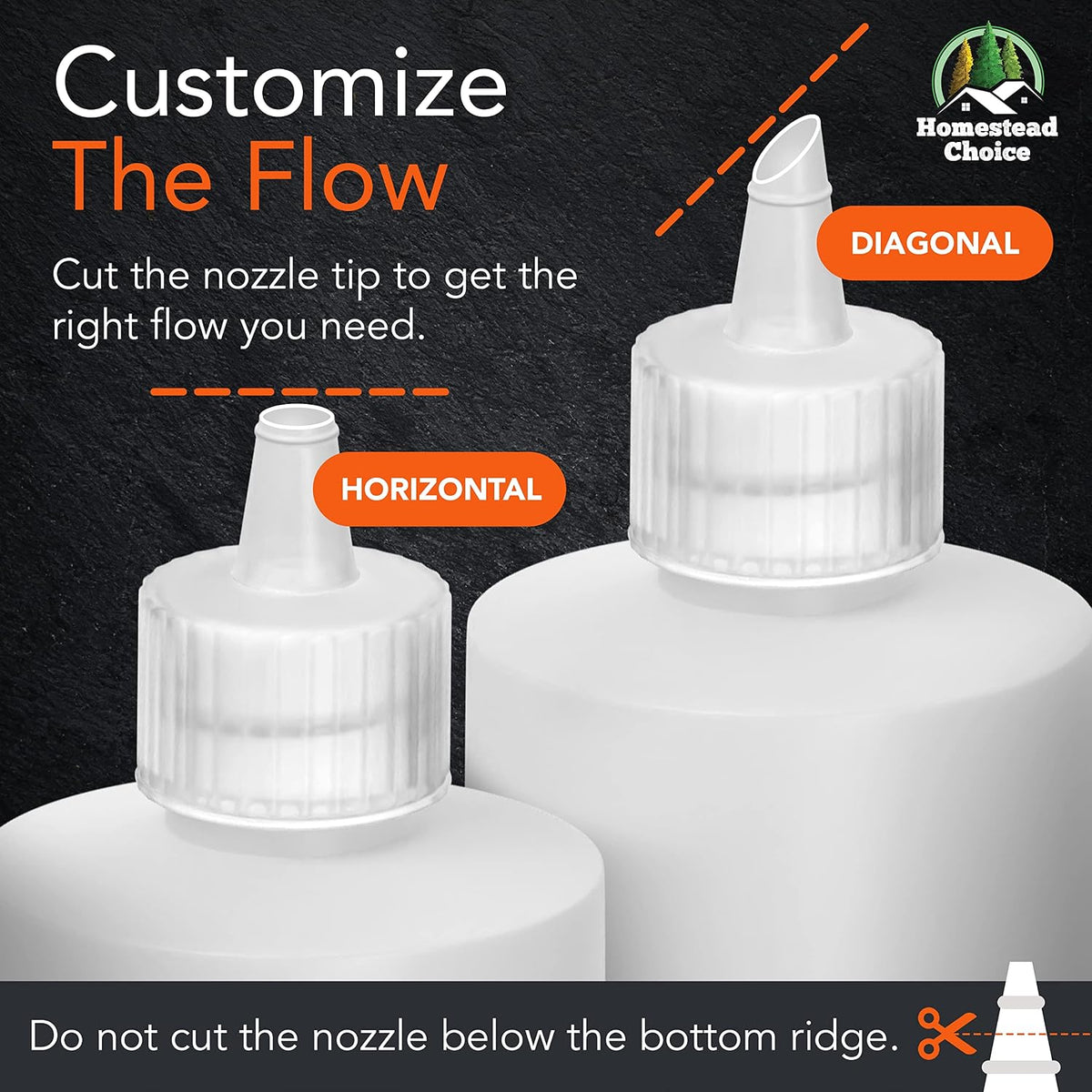 Plastic Squeeze Bottles for Sauces - 16oz Condiment Squeeze Bottles