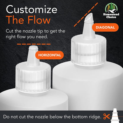 Plastic Squeeze Bottles for Sauces - 16oz Condiment Squeeze Bottles