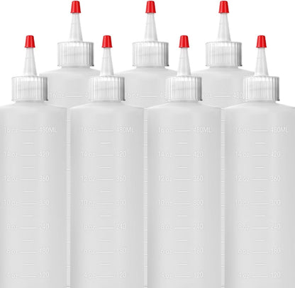 Plastic Squeeze Bottles for Sauces - 16oz Condiment Squeeze Bottles
