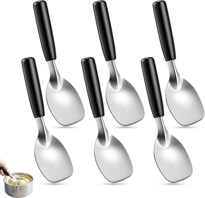 4 Pack Ice Cream Spade Heavy Duty - Stainless Steel Flat Ice Cream Scoop, Scooper for Hard or Creamy Dessert Spade Butter Cutter