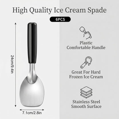 4 Pack Ice Cream Spade Heavy Duty - Stainless Steel Flat Ice Cream Scoop, Scooper for Hard or Creamy Dessert Spade Butter Cutter