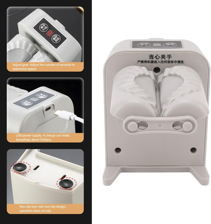 Dumpling Maker Press, Household Automatic Dumpling Maker Mould with Spoon and Brush for Home Kitchen Restaurant, Quick Dumpling Empanadas Pierogi Maker Tools for Wrapper Dough Pie