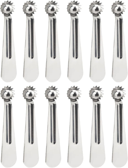 12pcs Stainless Steel Fruit Corer Set with Strawberry Huller and Tomato Stem Remover for Vegetable and Fruit Prep, Pineapple Eye Remover Kitchen Tool for Salad and Cooking