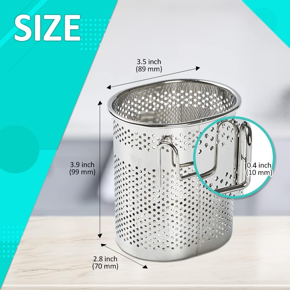 SUS 304 Silverware Basket for Dish Rack, Hanging Utensil Holder