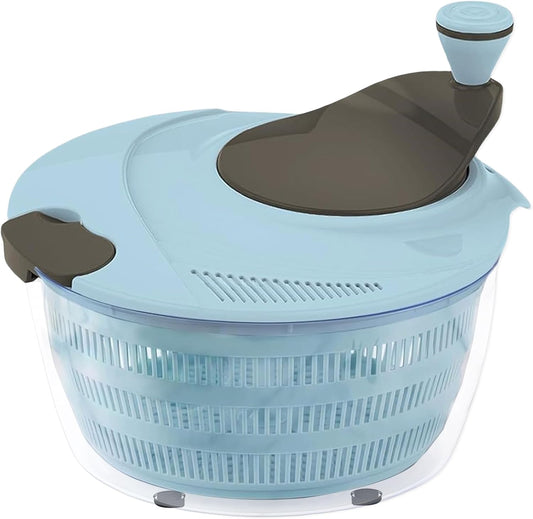 Large Capacity Salad Spinner, 4.24 Quart Lettuce Spinner with Double Drainage Holes, Quick and Easy Multi-Use Spinner with Bowl, Salad Dryer for Washing,Spinning,Draining Greens,Fruits,Vegetables